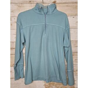 Greensource Organic Cotton Pullover Long Sleeve Athletic Quarter Zip Size XL Top